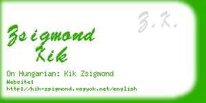 zsigmond kik business card